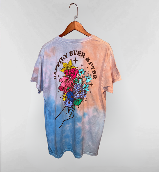 プリンセス集合両面プリントタイダイTシャツ