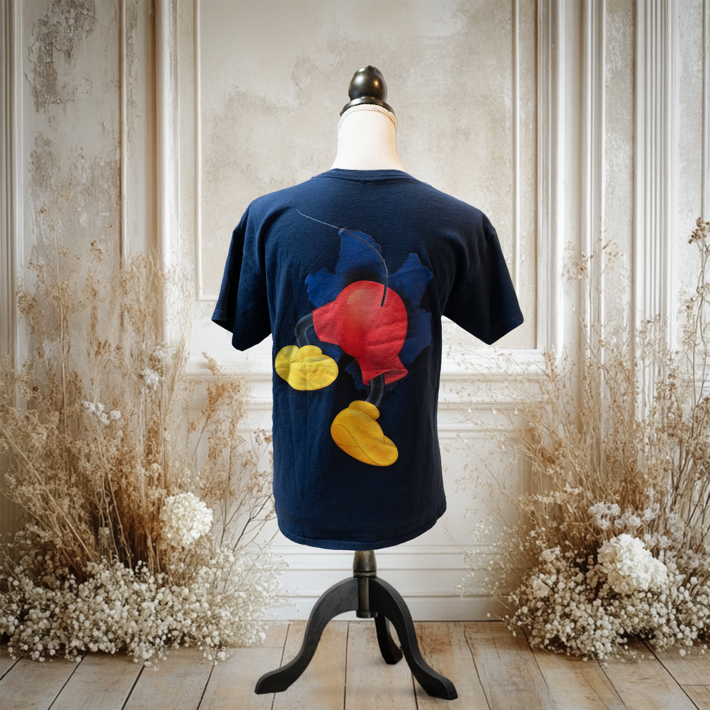 ミッキーの両面顔シャツ破りTシャツ
