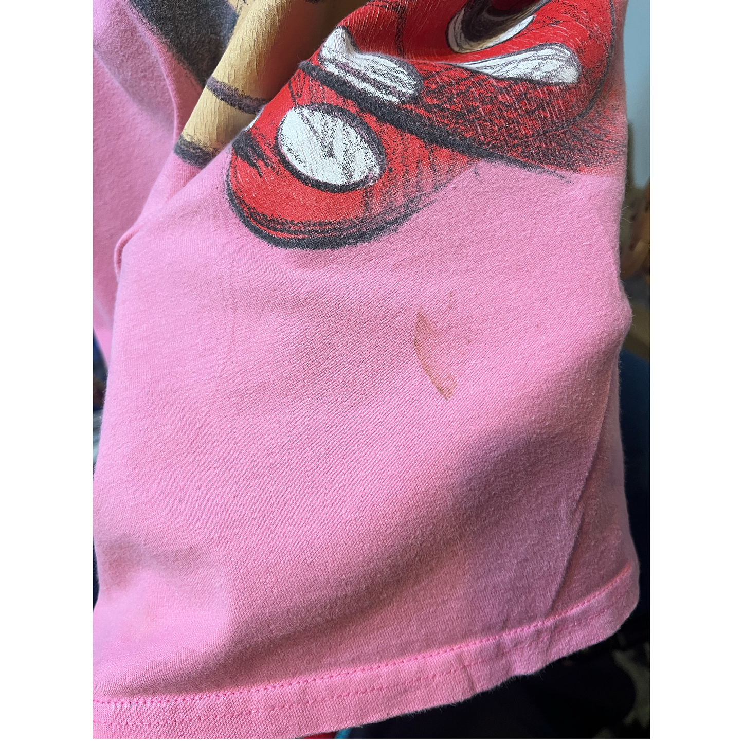 ミニーの顔覗きTシャツ(ピンク)
