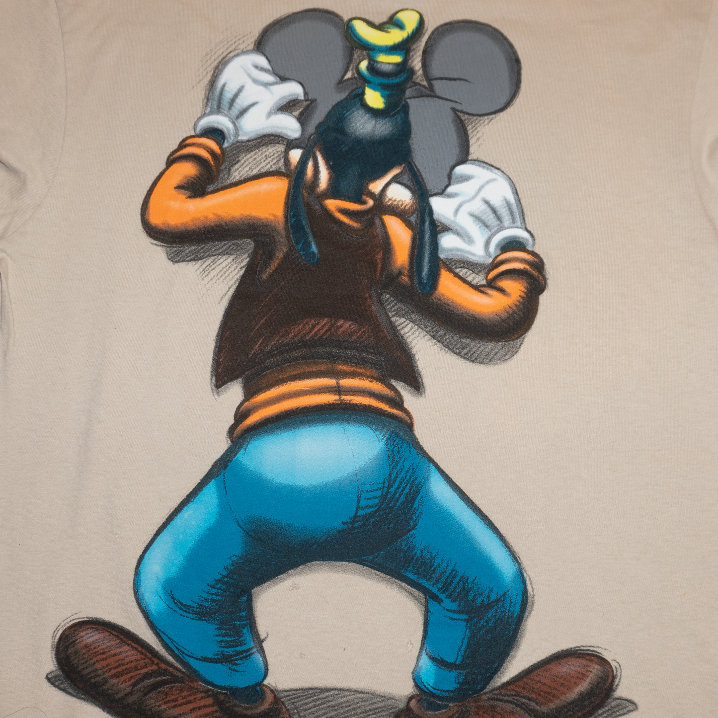グーフィの顔覗きTシャツ