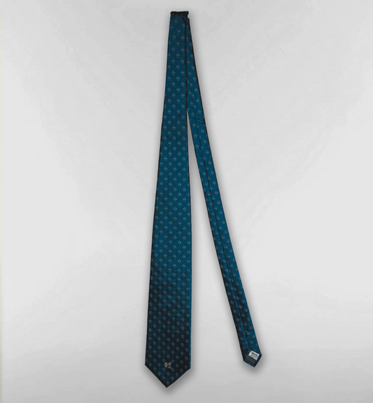 蒸気船ウィリーワンポイントネクタイ【ブルーグリーン】