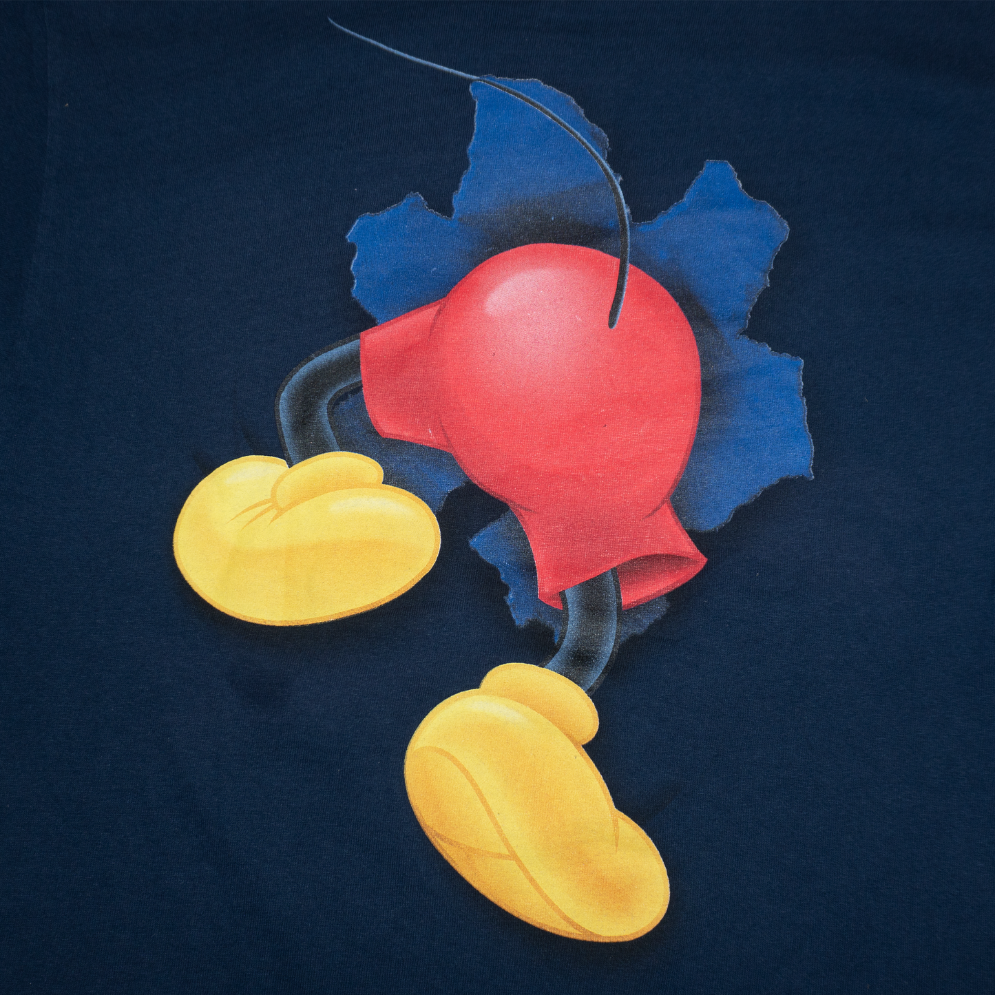 ミッキーの両面顔シャツ破りTシャツ
