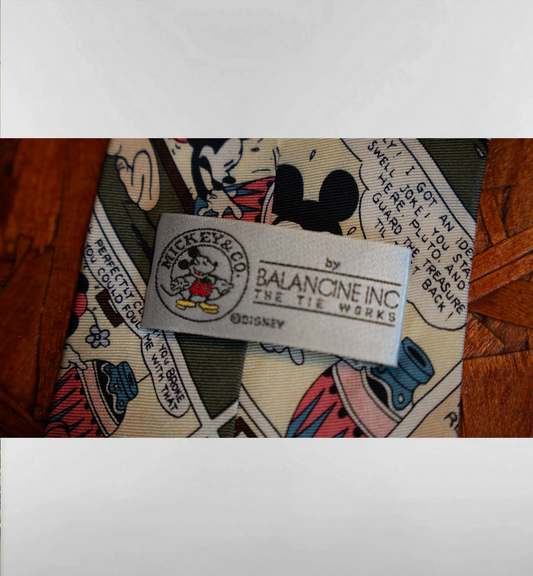 ミッキー&ミニーの漫画柄ネクタイ【90’s】