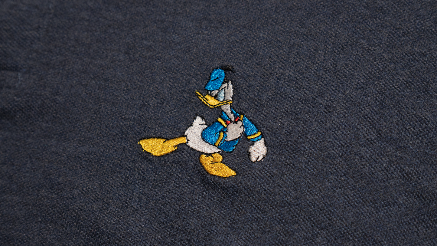 ドナルド刺繍ポロシャツ【ネイビー】