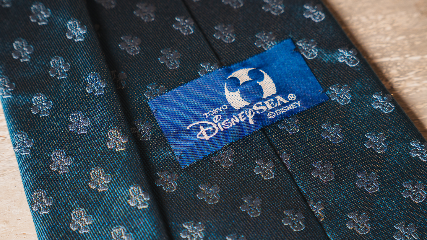 蒸気船ウィリーワンポイントネクタイ【ブルーグリーン】