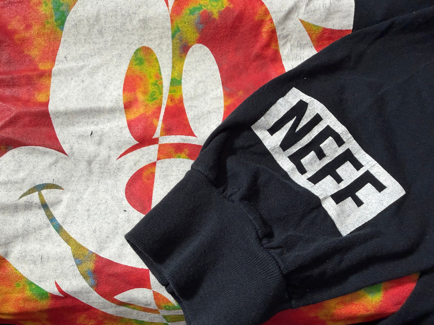 ミッキー×NEFF カラフルフレーム ロングスリーブTシャツ