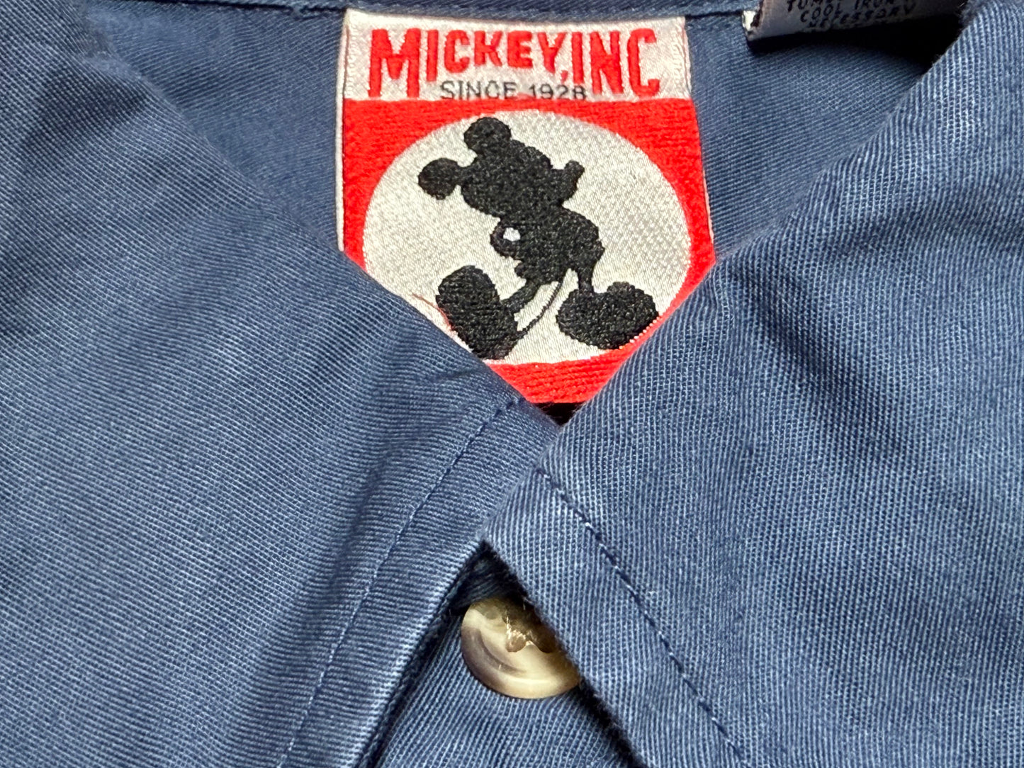 WDWミッキーロゴ刺繍オーバーサイズシャツ【90’s】