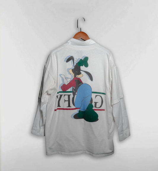 グーフィーのオーバーサイズ両面Tシャツ