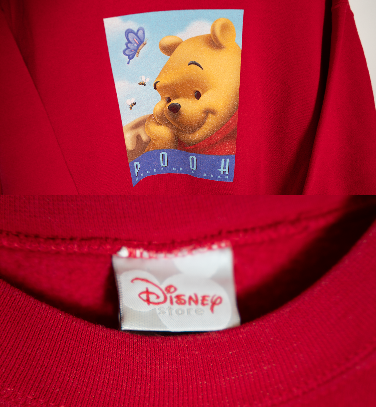 蝶々とプーさんのスウェット