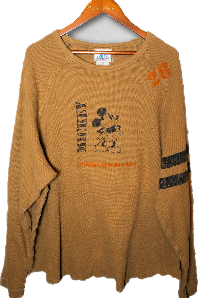 ミッキーワッフルロングスリーブTシャツ
