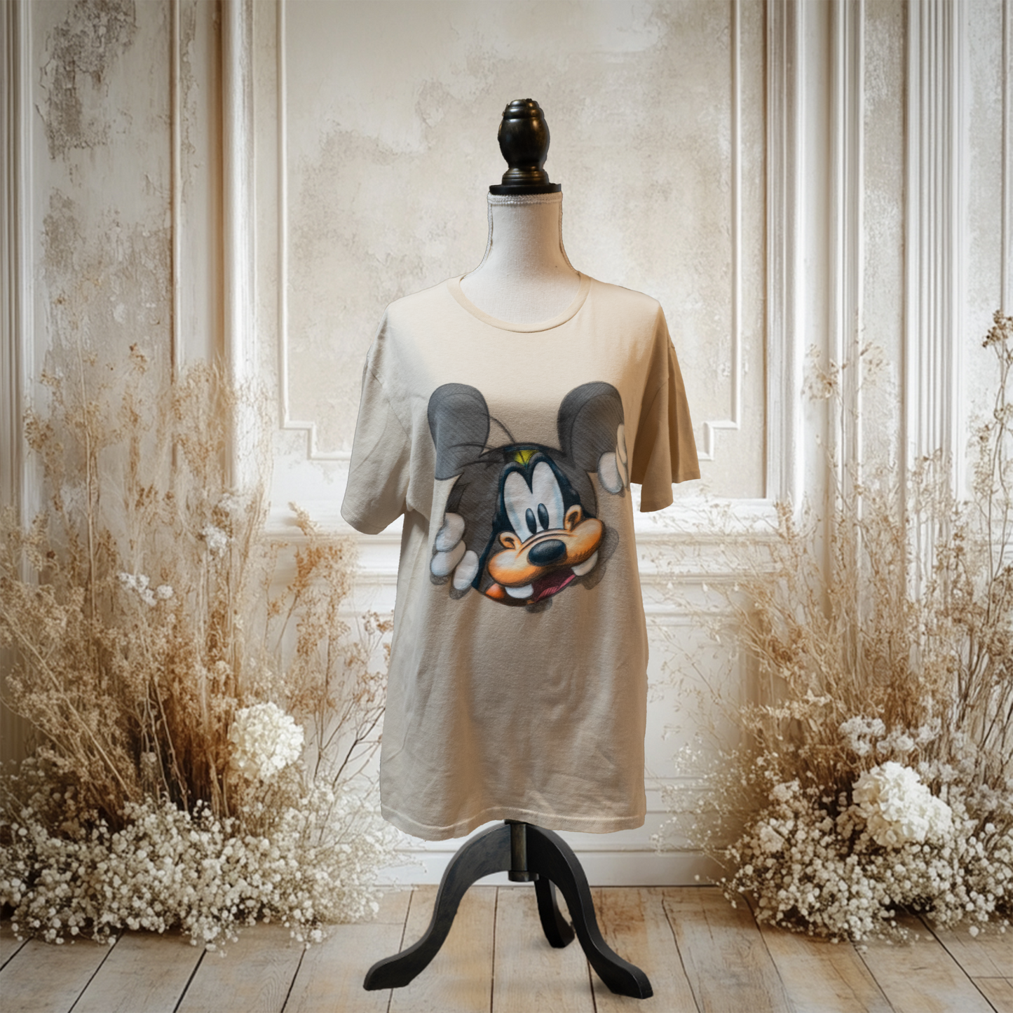 グーフィの顔覗きTシャツ