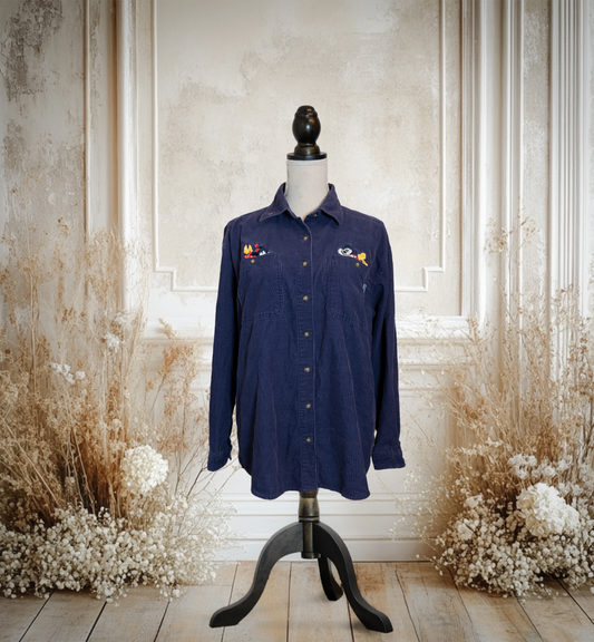 ミッキーミニーのコーデュロイシャツ