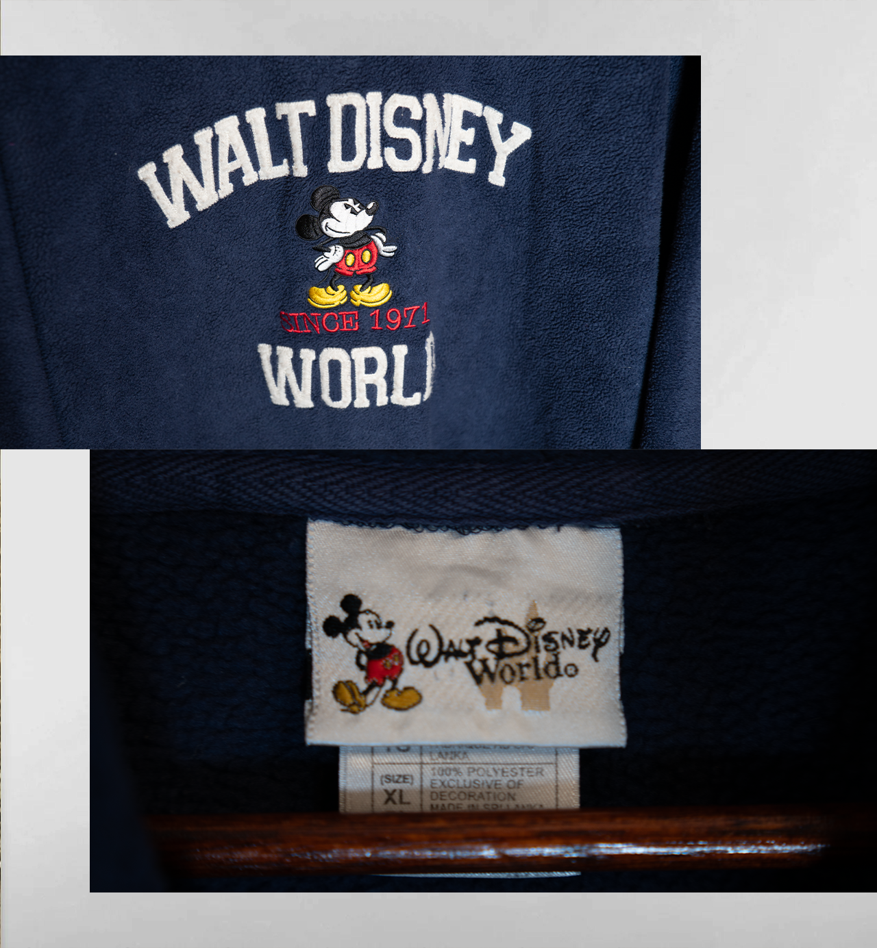 WALT DISNEY WORLDハーフジップフリースネイビー