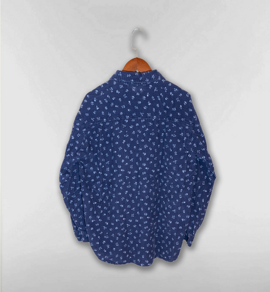 お花とティガーのコーデュロイシャツ