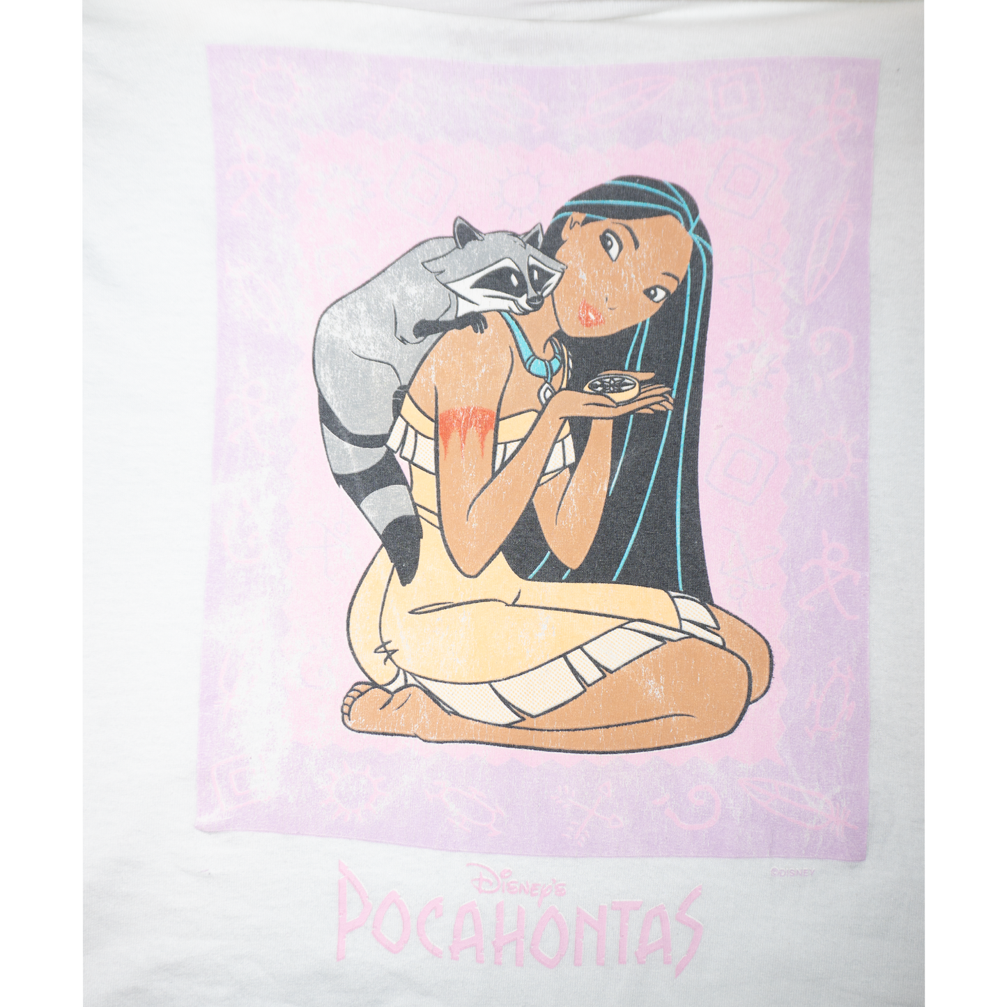 ポカホンタス、ミーコと一緒Tシャツ【90s】