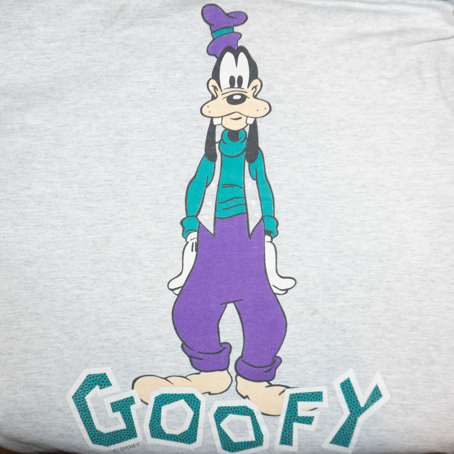 紫グーフィースタンディング スポーツTシャツ【90s】【Wellington Apparel】