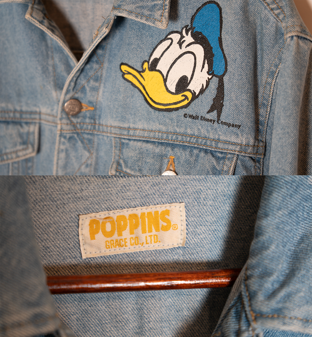 ドナルドのバックプリントデニムジャケット