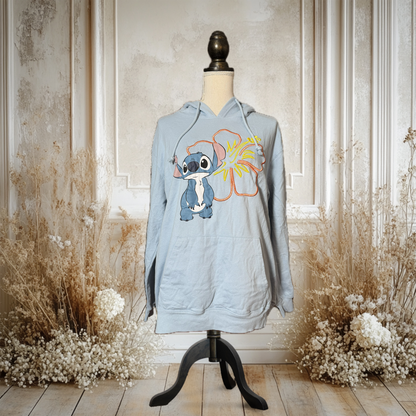 スティッチ フラワー刺繍パーカー