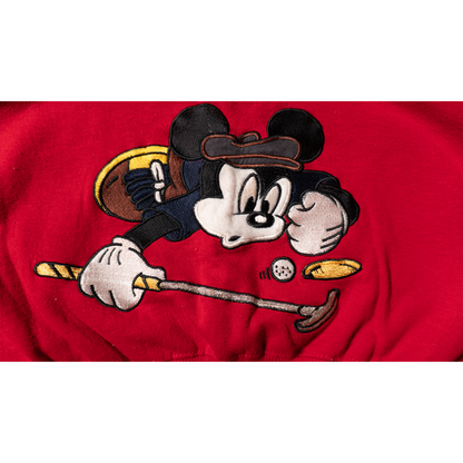 ゴルフミッキー刺繍クルースウェット【90s Mickey Unlimited】