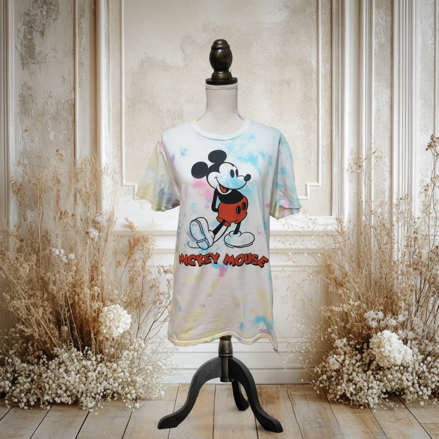 両面デザイン！タイダイミッキースタンディングTシャツ【激レア】