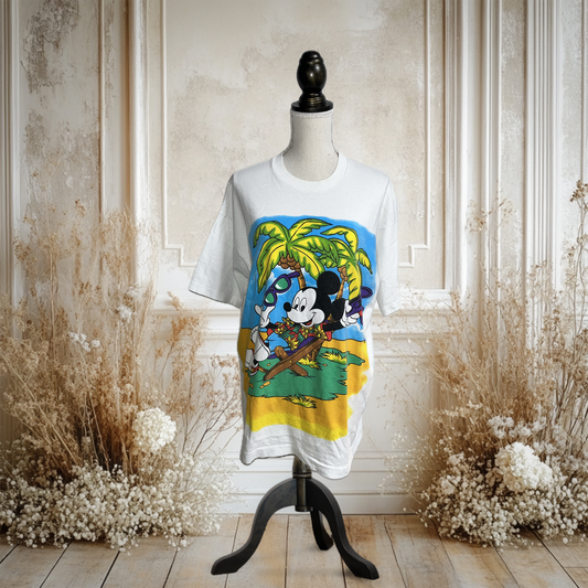 ミッキーのトロピカルなTシャツ【90's】