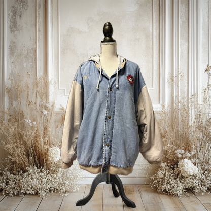 デニム切り替えブルゾンパーカー【00's】
