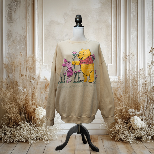 ”お花をプレゼント”プーのオーバーサイズスウェット【00's】