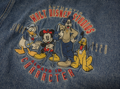 デニムジャケット/バック刺繍ミッキーフレンズ【00's】