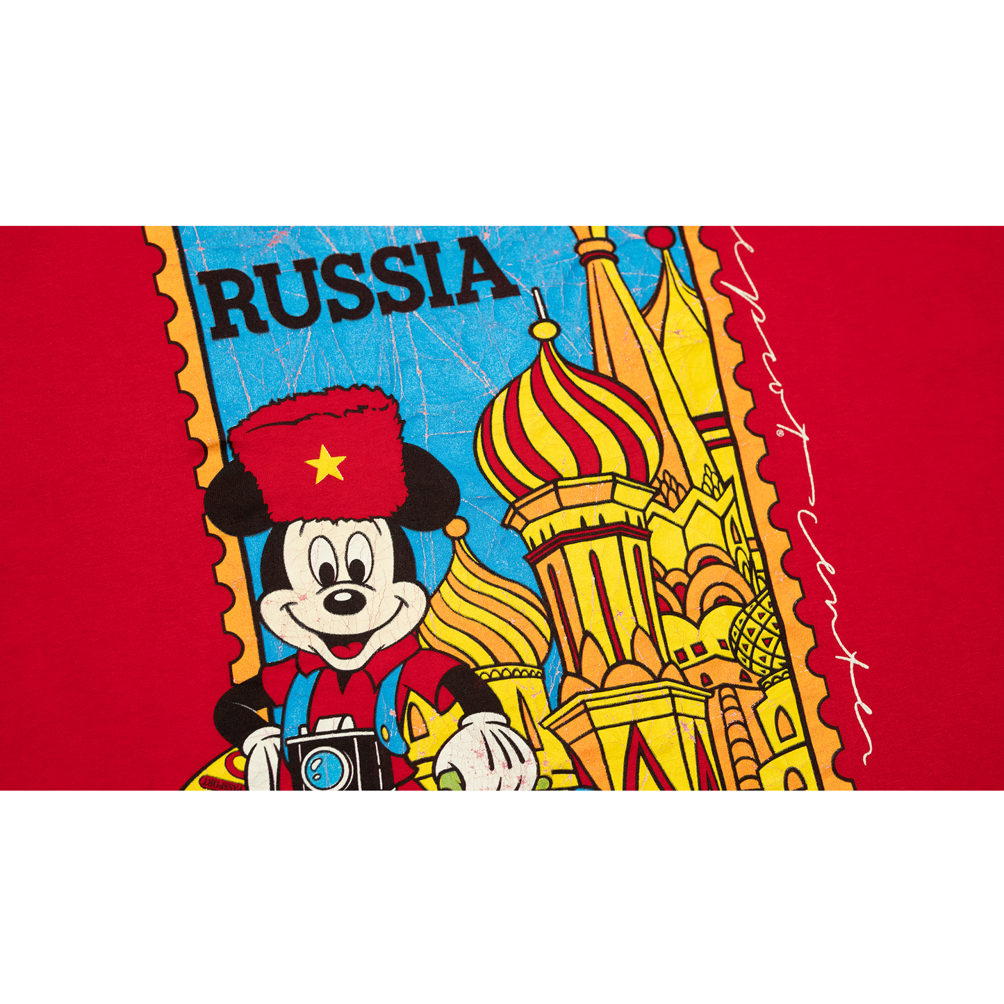 ミッキーワールドツアーinロシアTシャツ【80's】