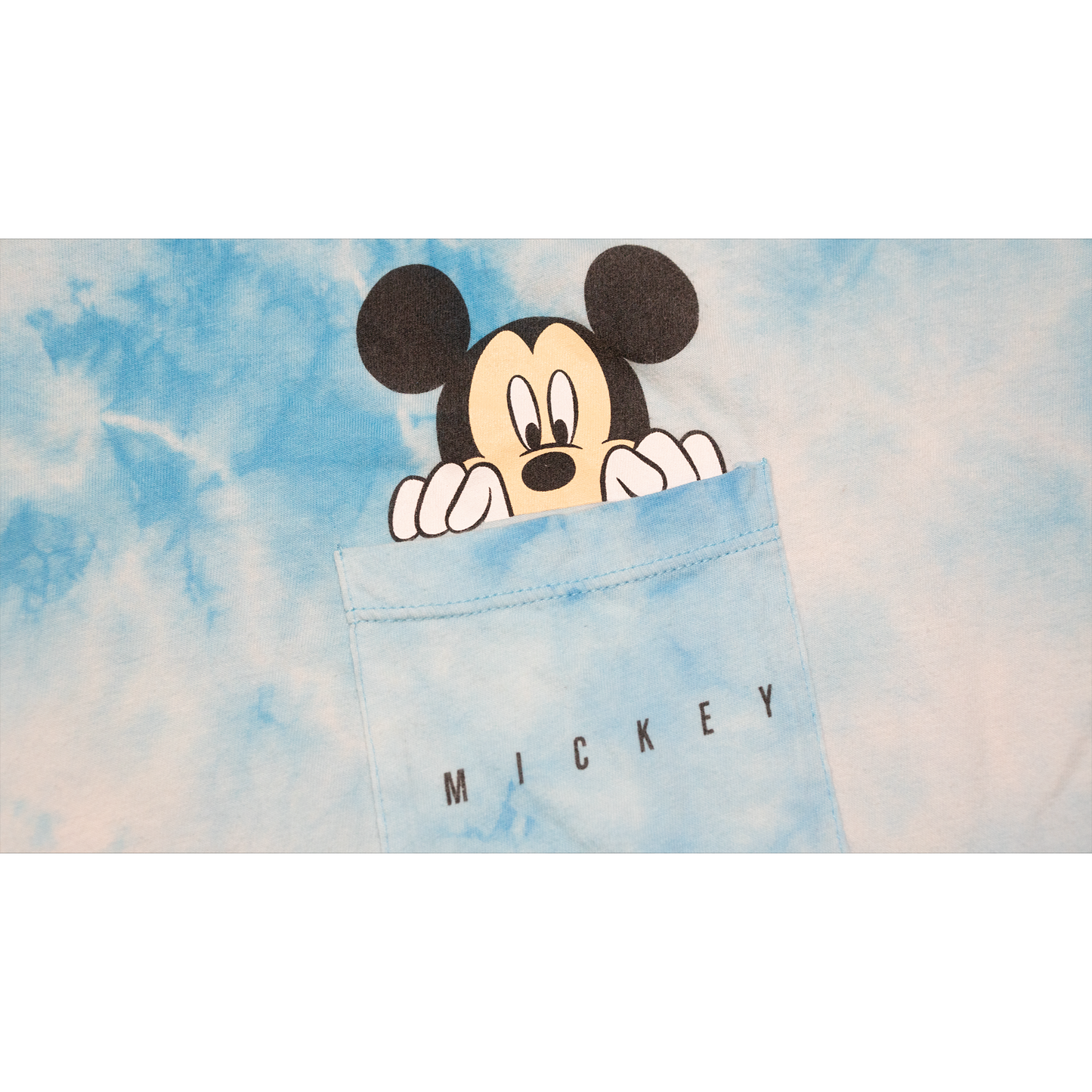 タイダイミッキー顔覗きTシャツ