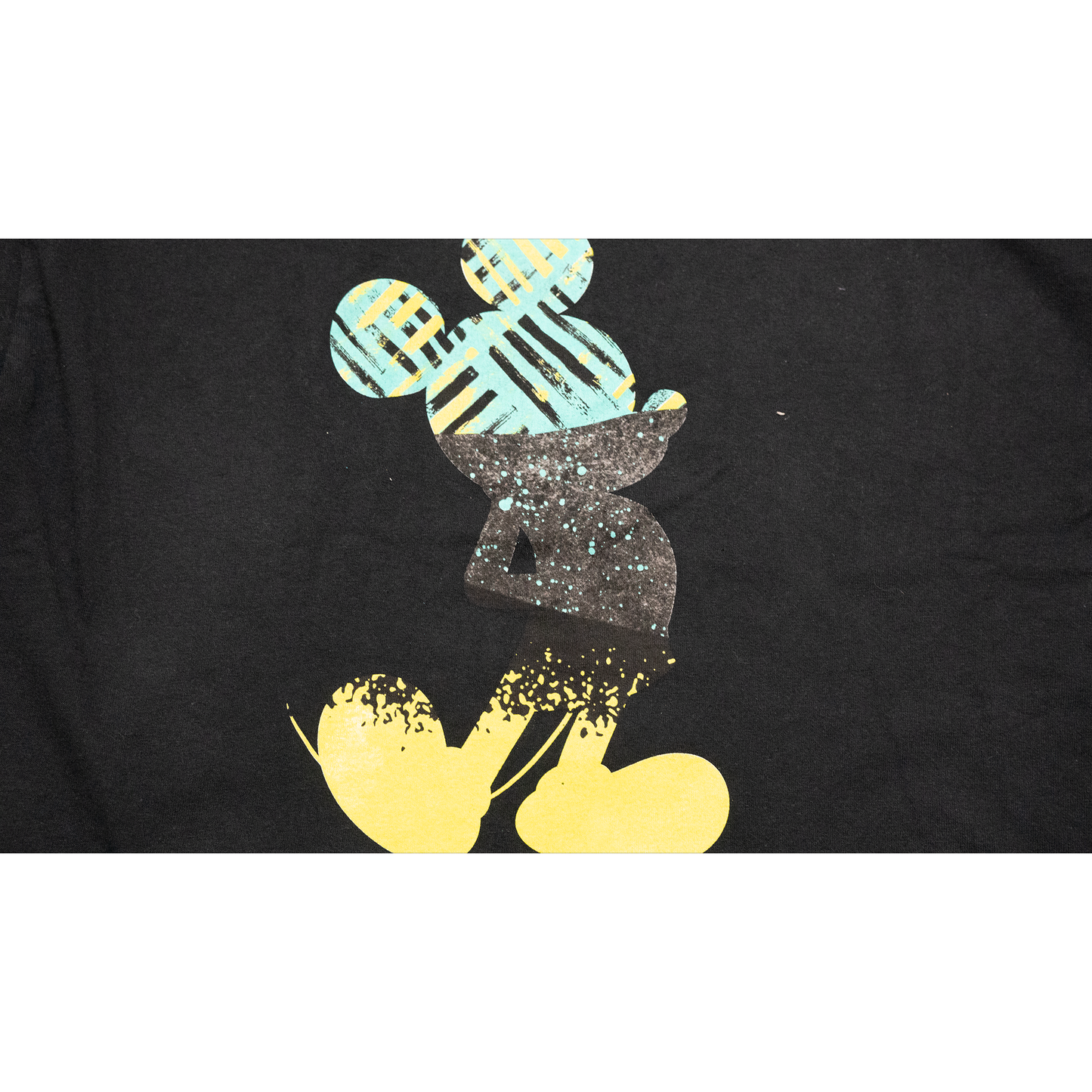 グラフィティミッキーのスタンディングTシャツ (黒)