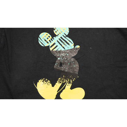 グラフィティミッキーのスタンディングTシャツ (黒)