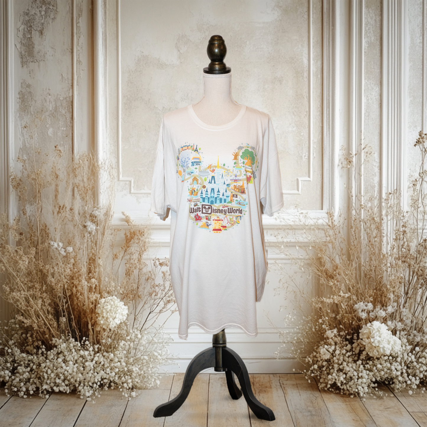 ディズニーワールドマップ・アトラション大解剖Tシャツ【WDW】