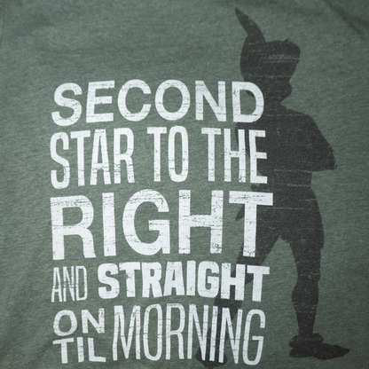 ピーターパンの”The Second Star To The Right”Tシャツ