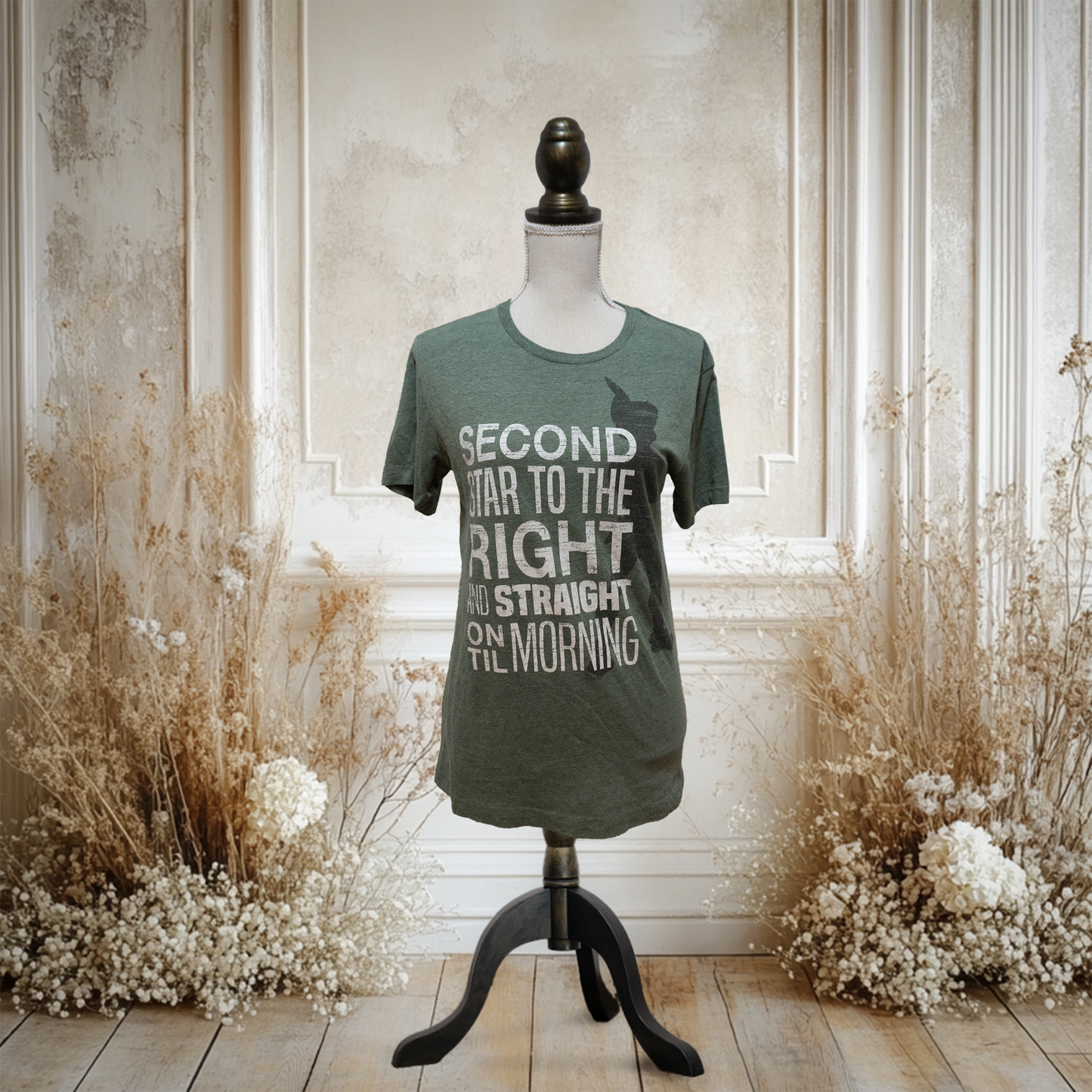 ピーターパンの”The Second Star To The Right”Tシャツ