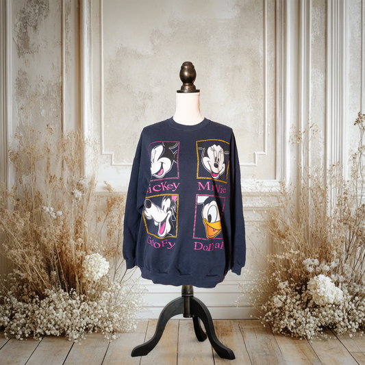 四分割フレンズスウェット(紺)【90's】