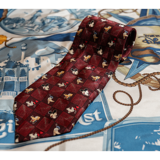 ミッキーフレンズのレトロ総柄ネクタイ【Mickey co.】