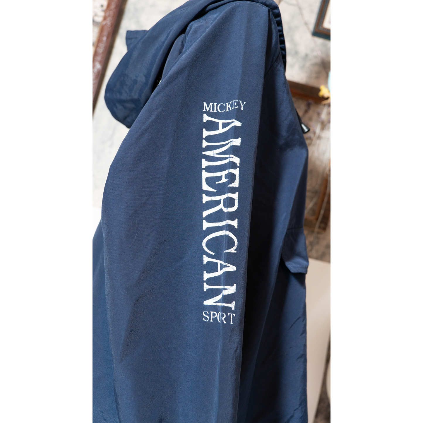 ミッキー/ミニー/プルートのバック刺繍アノラック【00's】