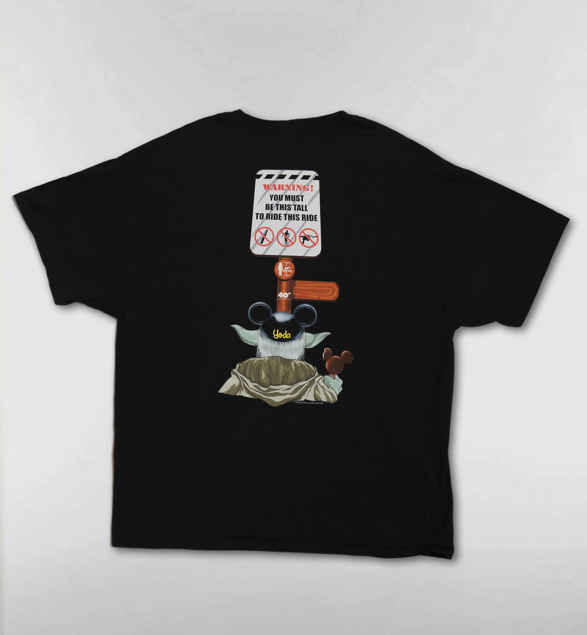 WDWヨーダのビックシルエットTシャツ【ブラック】