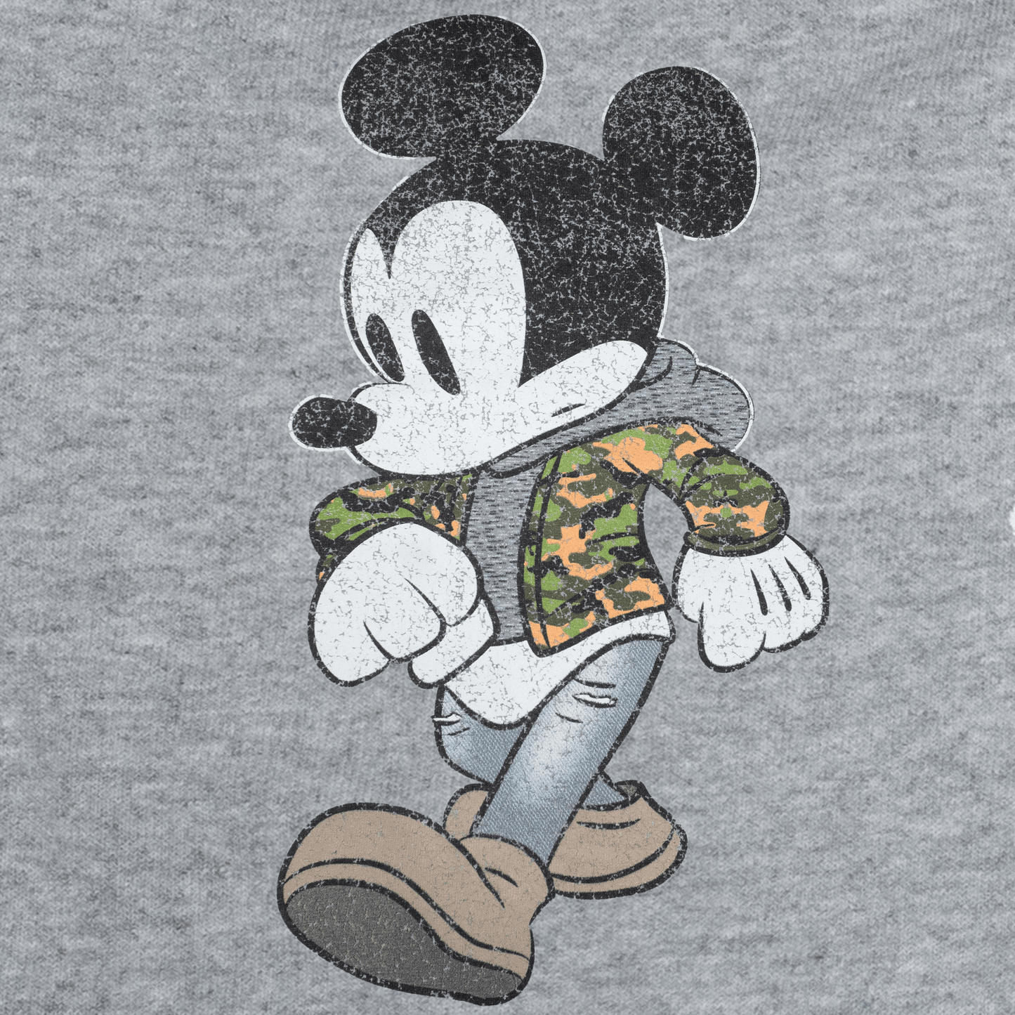 ミッキーのスタンディングストリートTシャツ