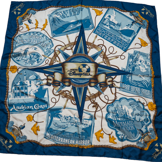 ディズニーシーグランドオープンシルクスカーフ(スタンプラリー)【東京ディズニーシー】