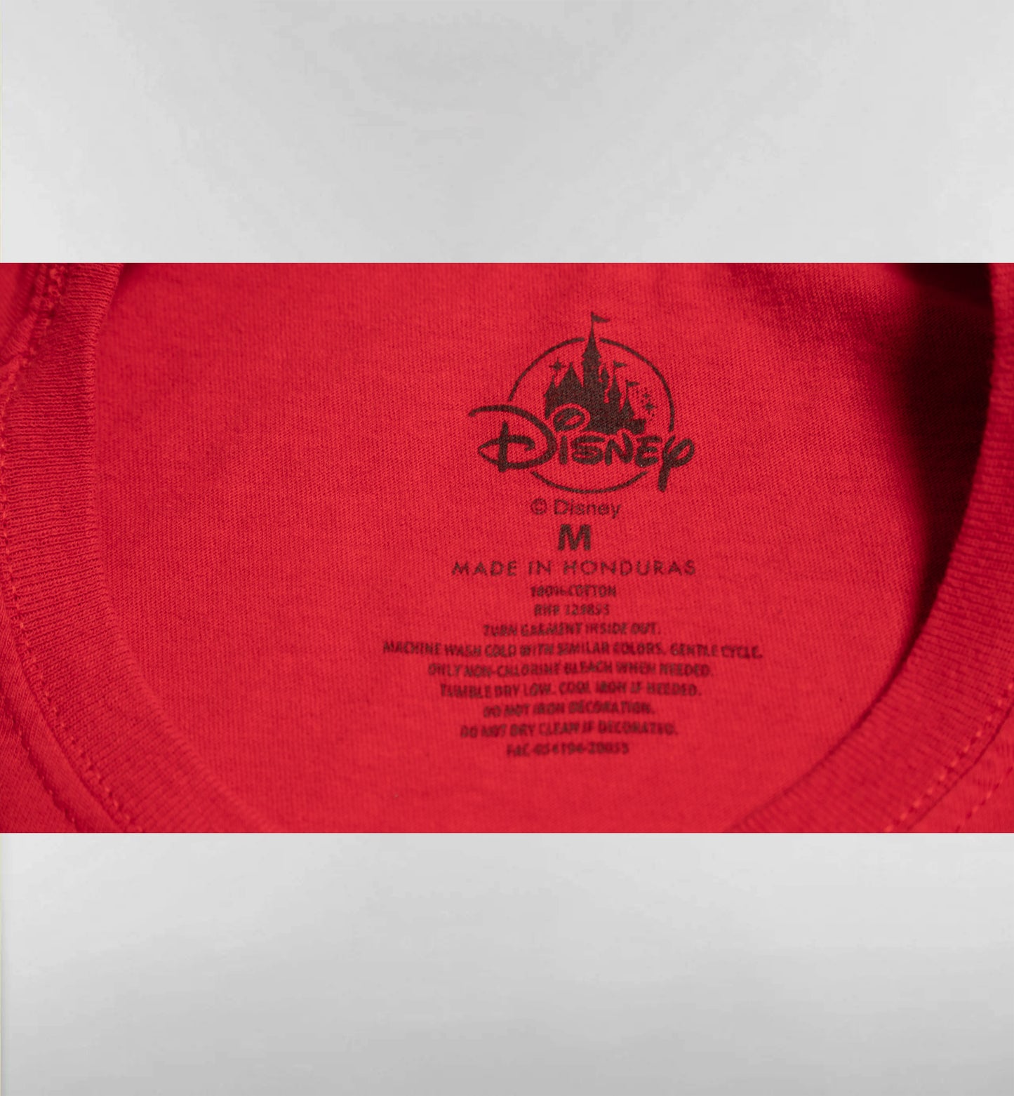 WDWミッキー＆ミニー手繋ぎTシャツ【レッド】
