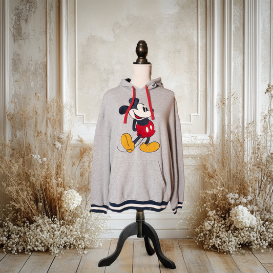 WDWスタンディングミッキー刺繍パーカー【リユース】