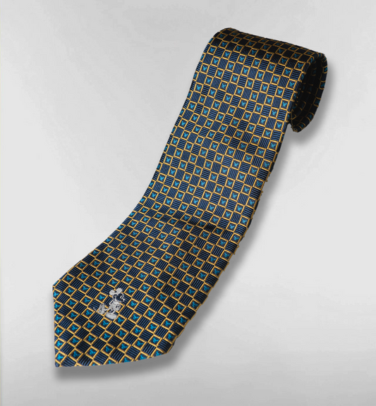 格子柄×スタンディングミッキーネクタイ【東京ディズニーランド】