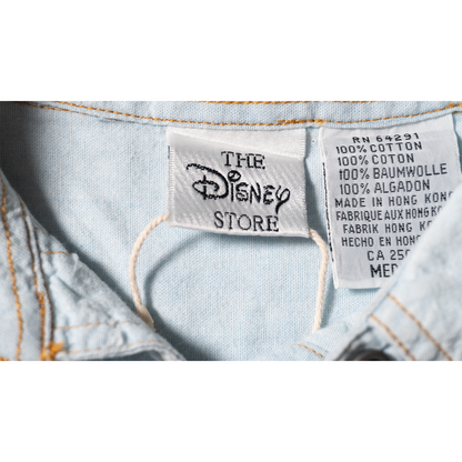 ミッキー＆グーフィー ウエスタン刺繍 ライトデニムシャツ【90s　 Disney Store】