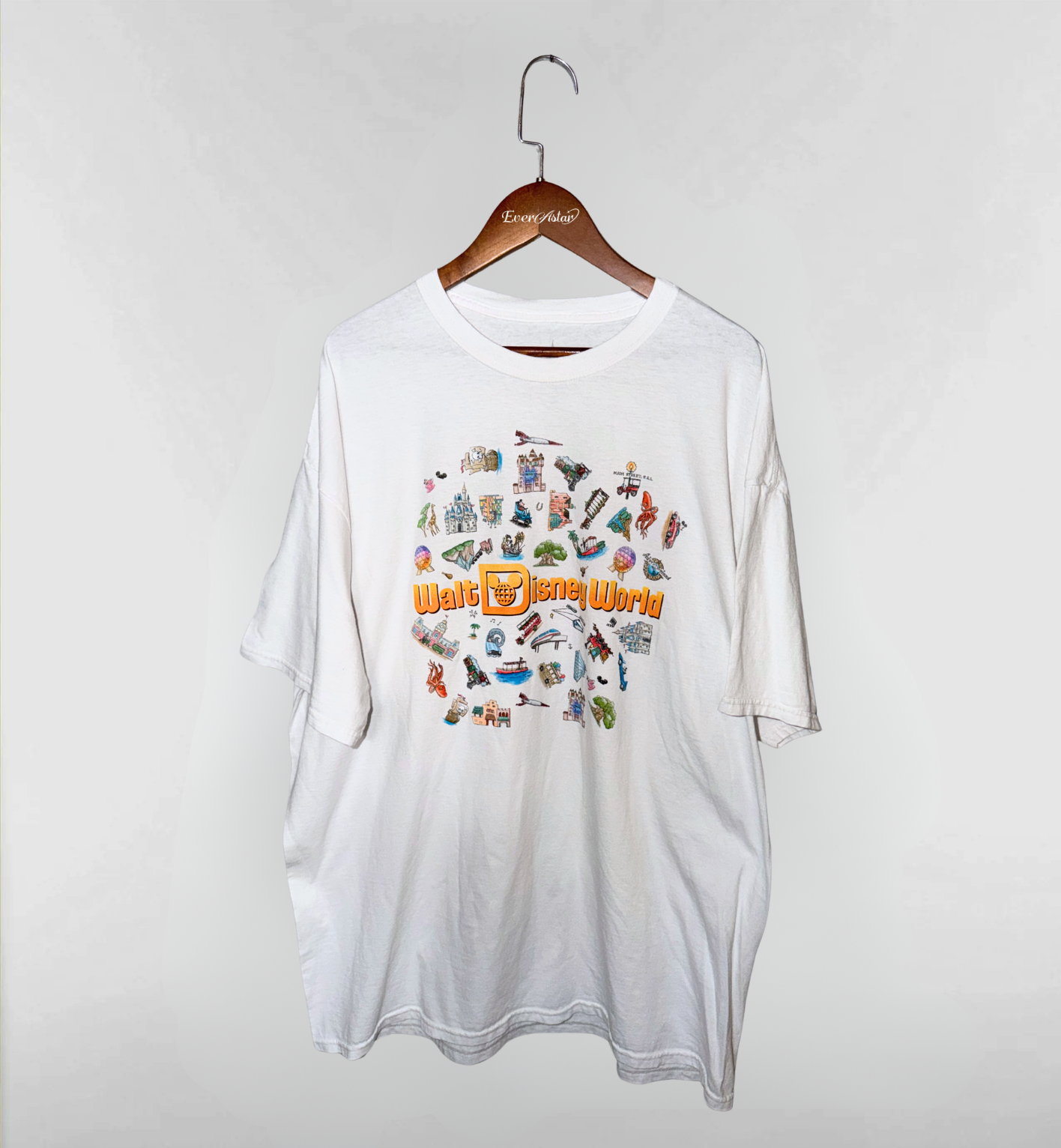 WDW全アトラクションプリントTシャツ