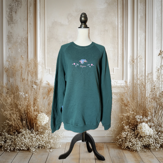 イーヨー 刺繍クルースウェット【90s–00s／FRUIT OF THE LOOM】