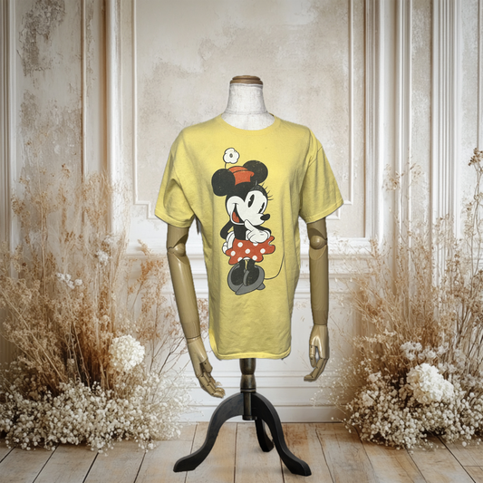 ミニーちゃんのスタンディングTシャツ(黄)
