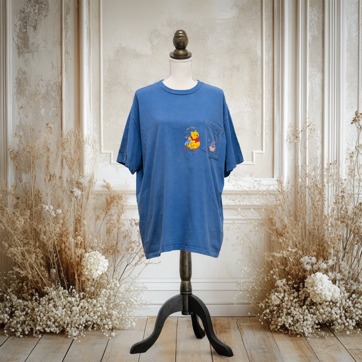 クマのプーさんとハチミツとピクニック刺繍Tシャツ【90~00's】