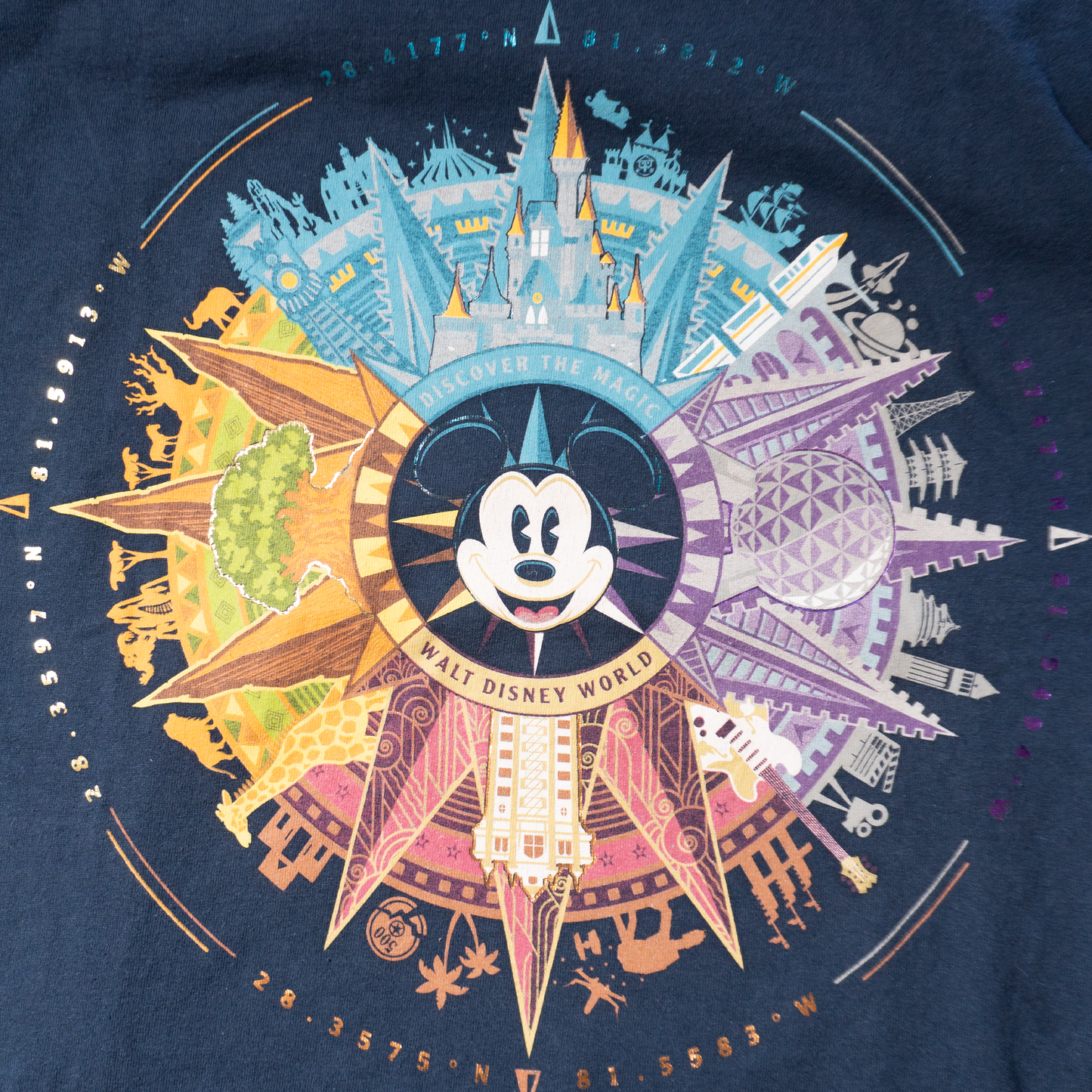 WDW全エリアマップTシャツ